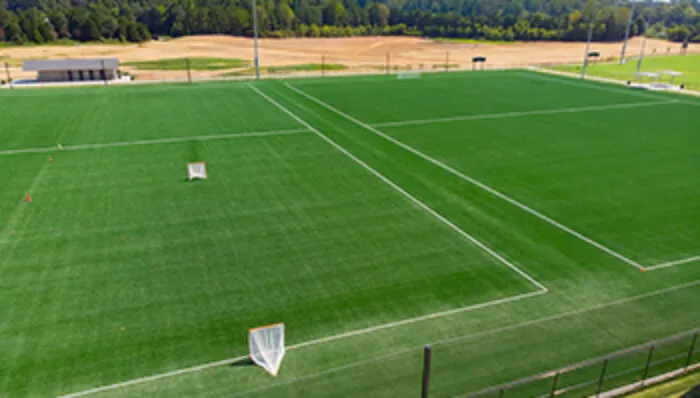 Aerial view of Cauley Creek Park athletic field