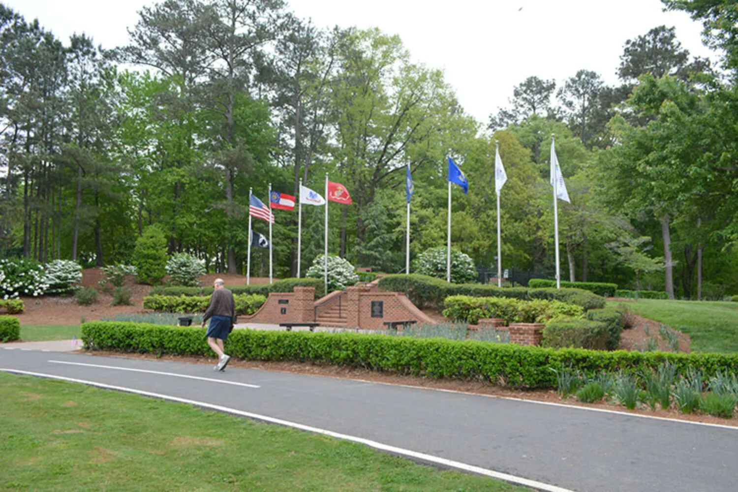 Veterans Memorial Walk inside Newtown Park