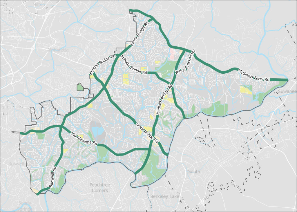 Bike corridor map