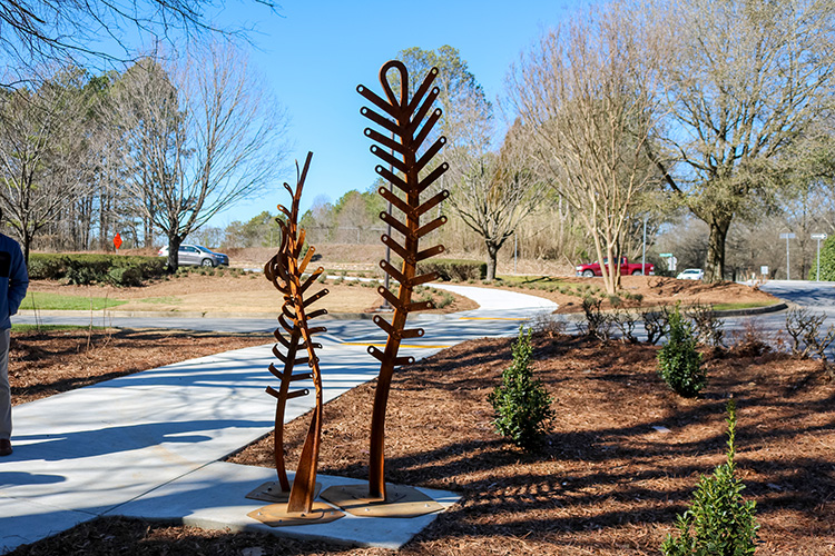 Creekside Park public art "Ferns"