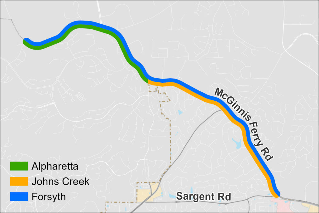 McGinnis Ferry Road construction project map